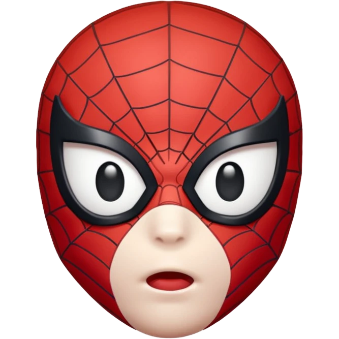 White hello kitty face and Spider-Man  emoji