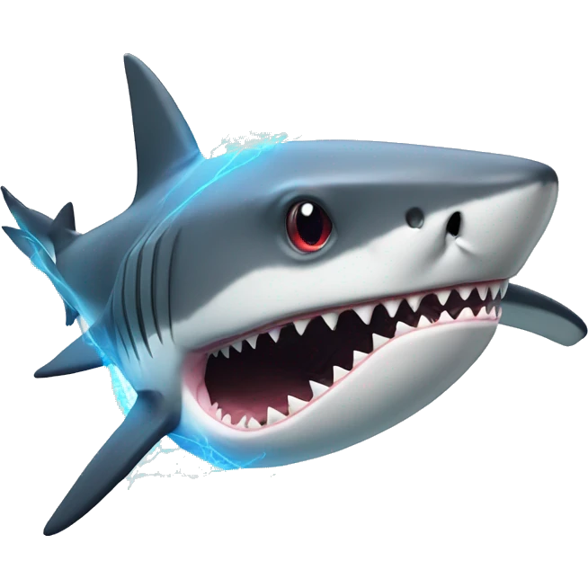 shark with laser beam attached to head  emoji