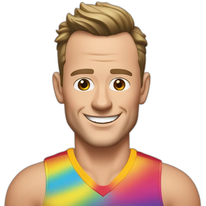 Jonathan Toews as rainbow beach bum emoji