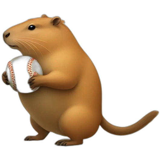 capybara playing baseball emoji