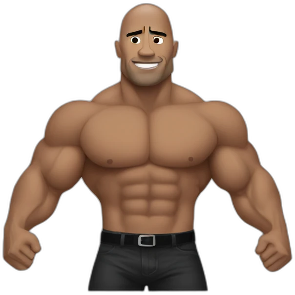 the rock muscles emoji
