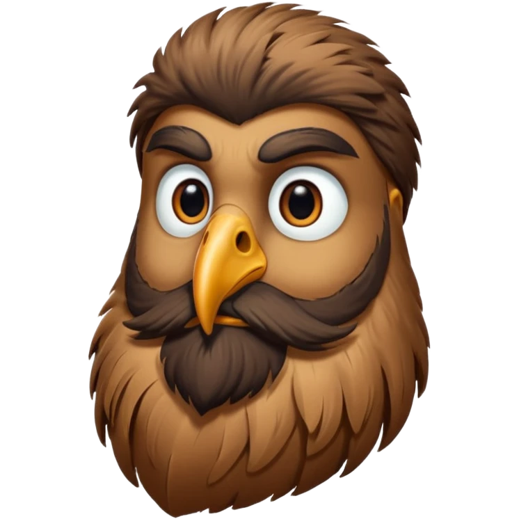long bearded bird mALE emoji