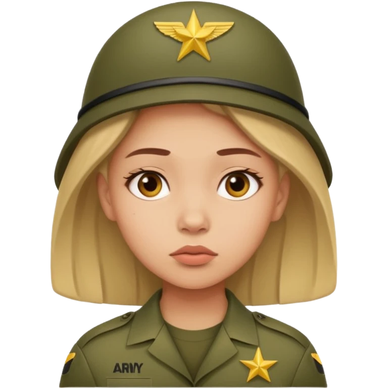 the girl thinks about the guy who is in the army emoji