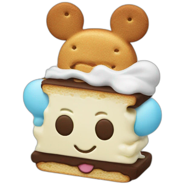 Mickey Mouse ice cream sandwich emoji