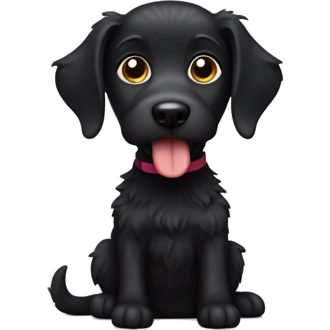 Shnoodle black dog emoji