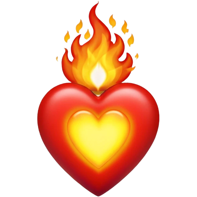 Make flaming hearts in all colours emoji