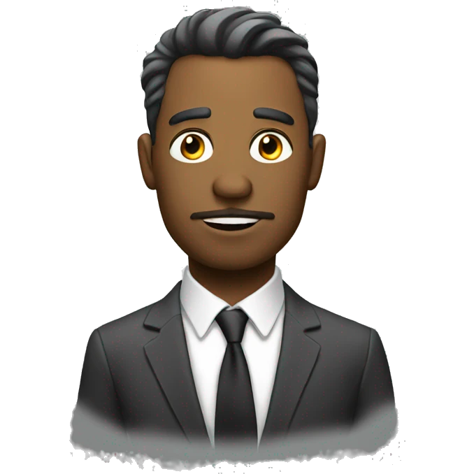 untidy business man emoji