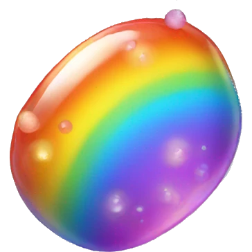 Rainbow bubblegem emoji
