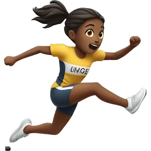 girl hurdling emoji