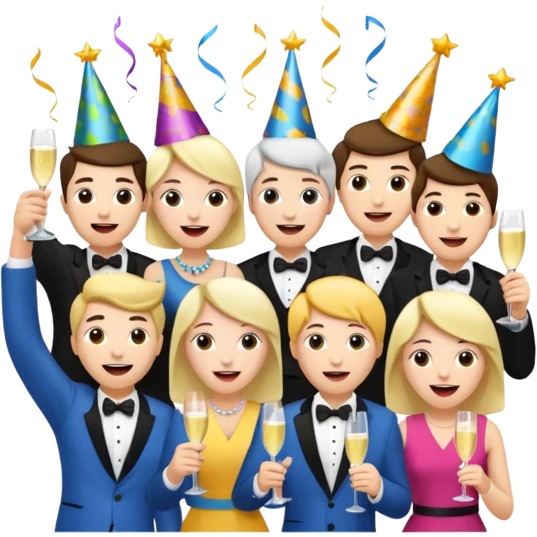 cheers and shouting happiness emoji