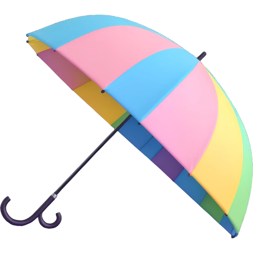 pastel umbrella under rain emoji