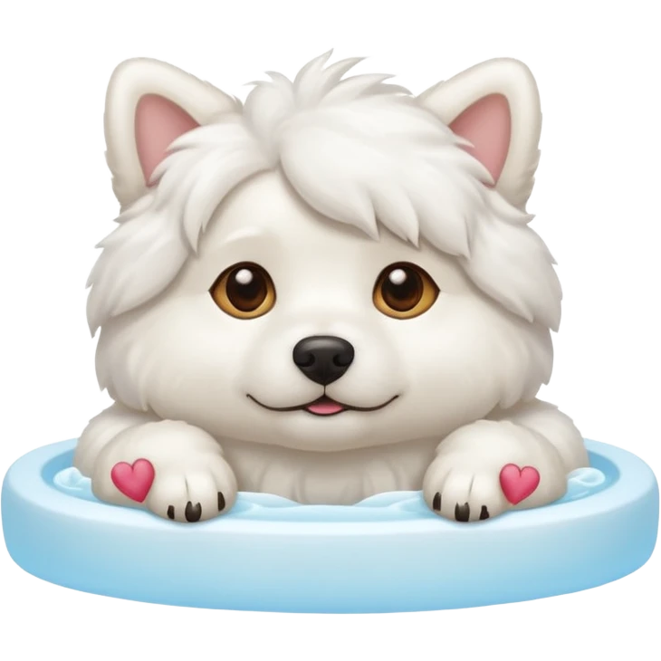 dog relaxing spa emoji