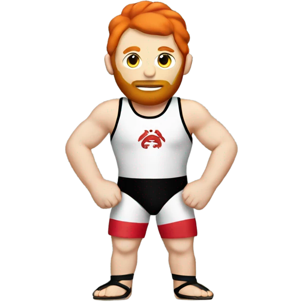 Red head wrestling singlet emoji