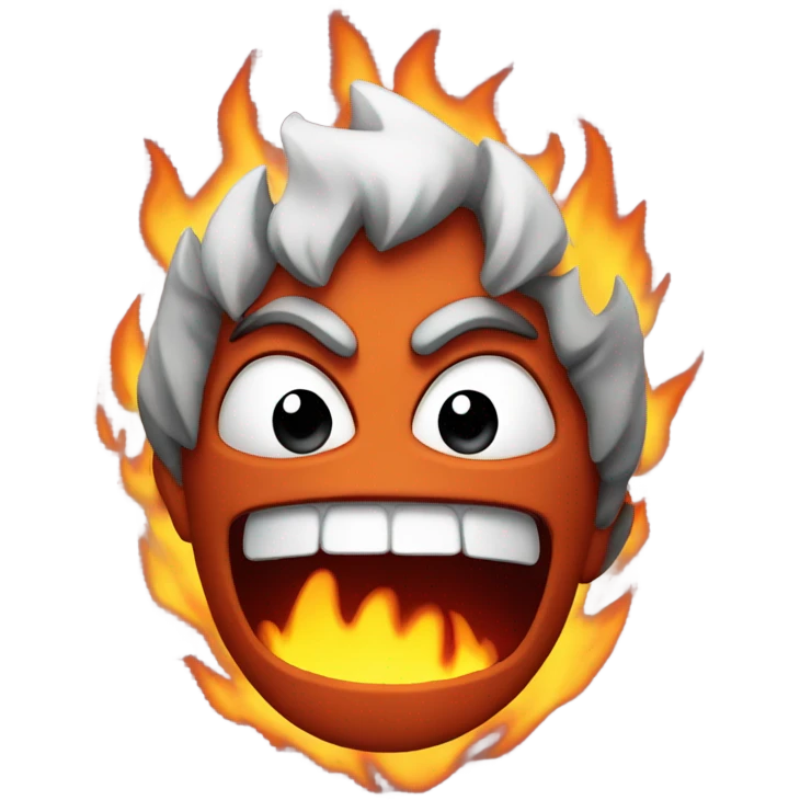 Fire with a mad face  emoji