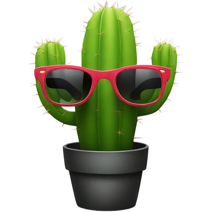 Cactus with sunglasses emoji