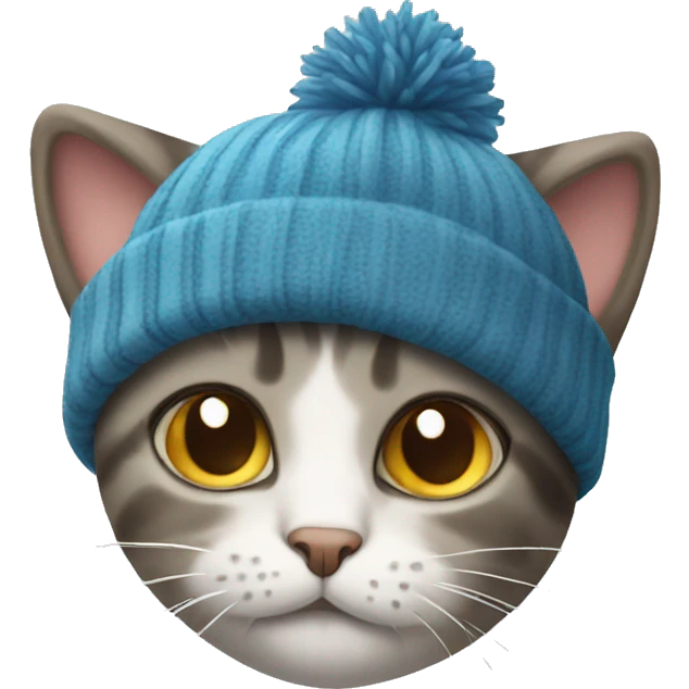 Cat wearing toque emoji