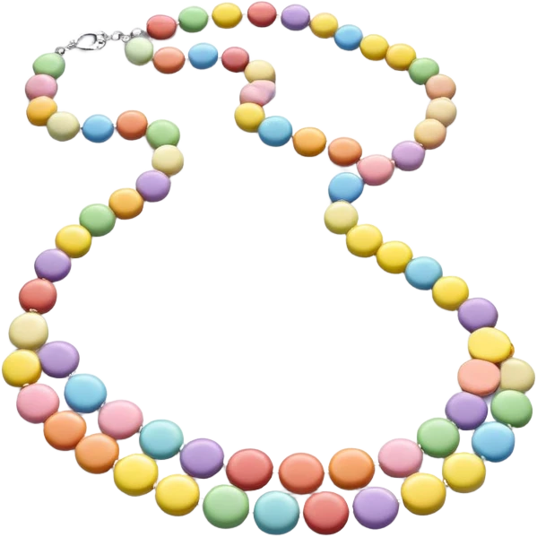 Pastel smarties Candy necklace emoji