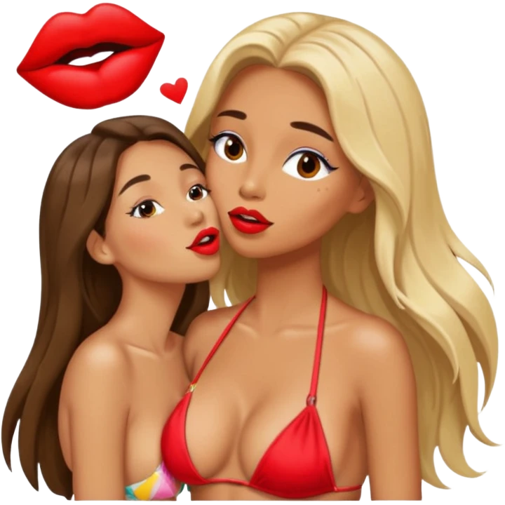 Öpücü atan seksi popolu kadın emoji