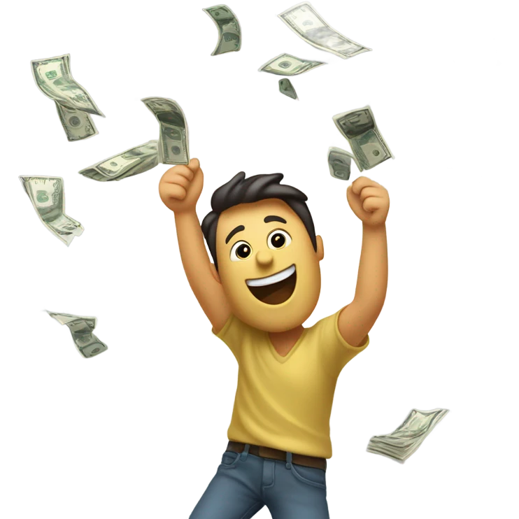 Throwing money away  emoji