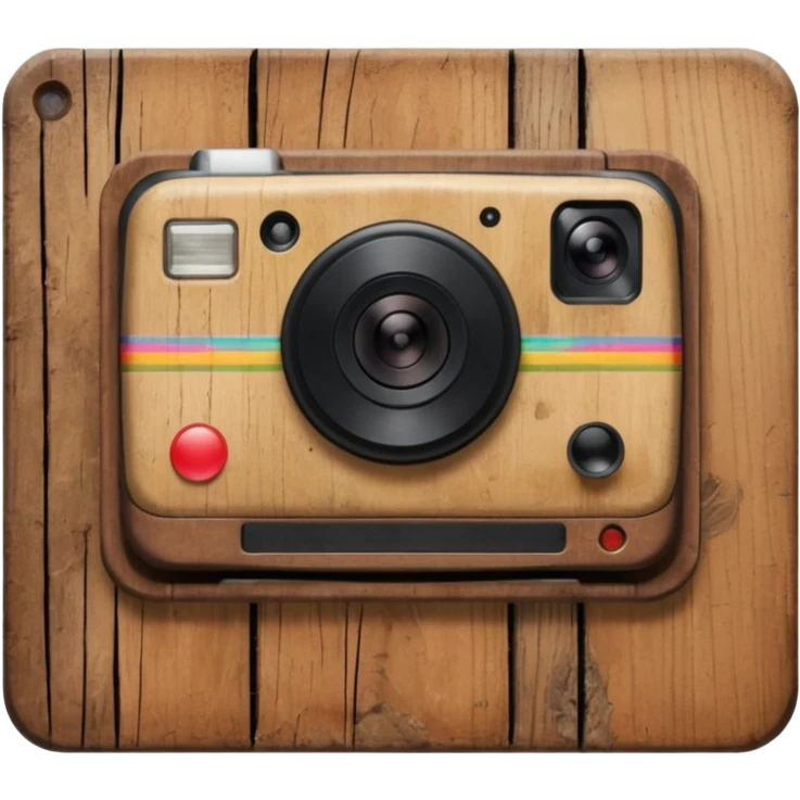 Real board with polaroid photo emoji