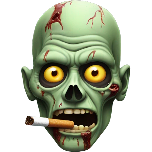 Zombie smoking emoji