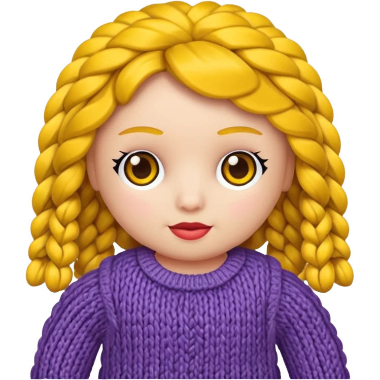knitted doll emoji