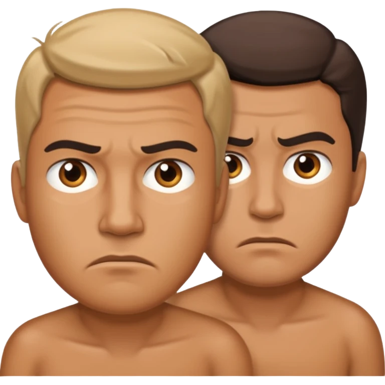 man annoyed with a man emoji