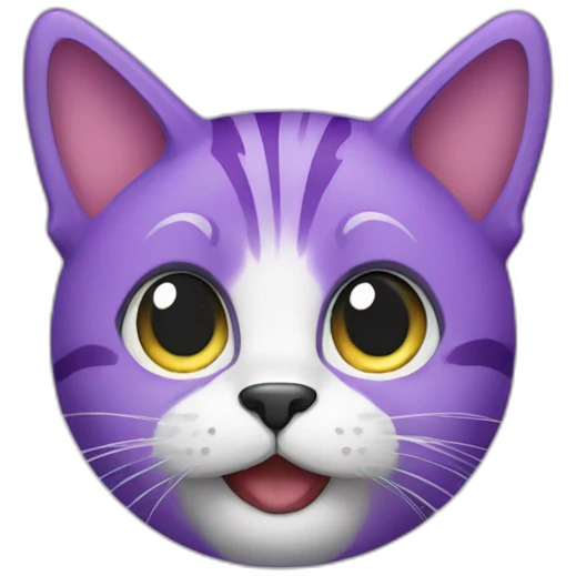 Purple cat streamer emoji