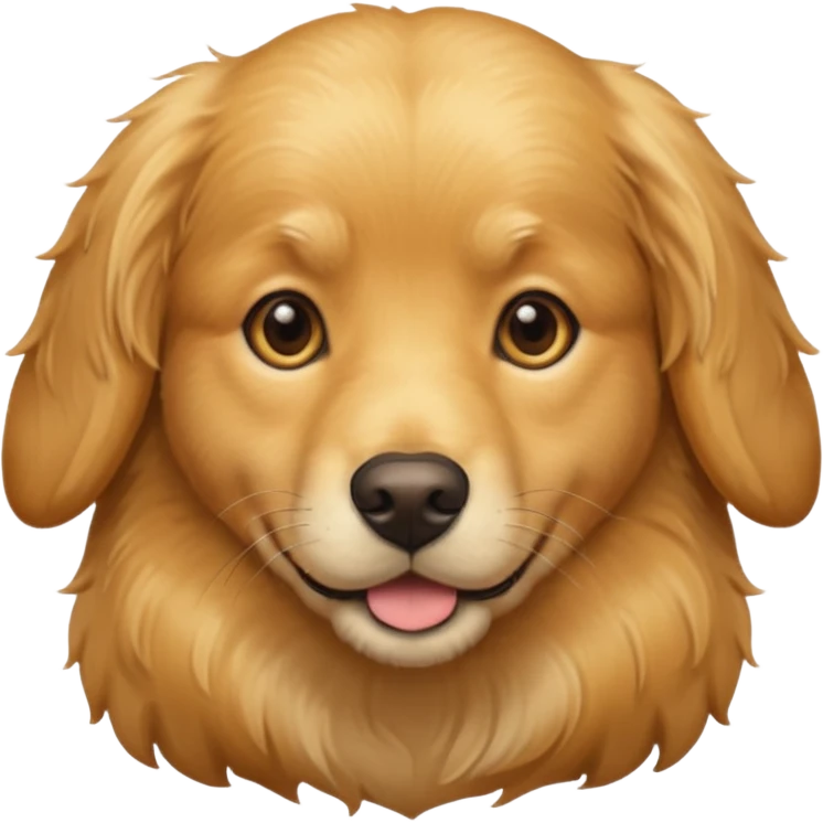 A realistic looking golden retriever. emoji