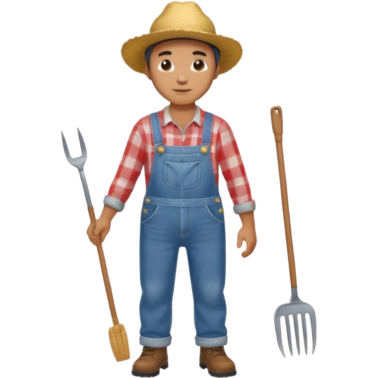 High resolution of  full body farmer emoji