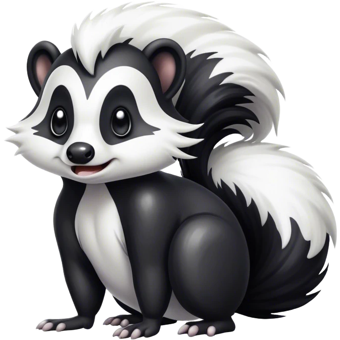 Scared skunk  emoji