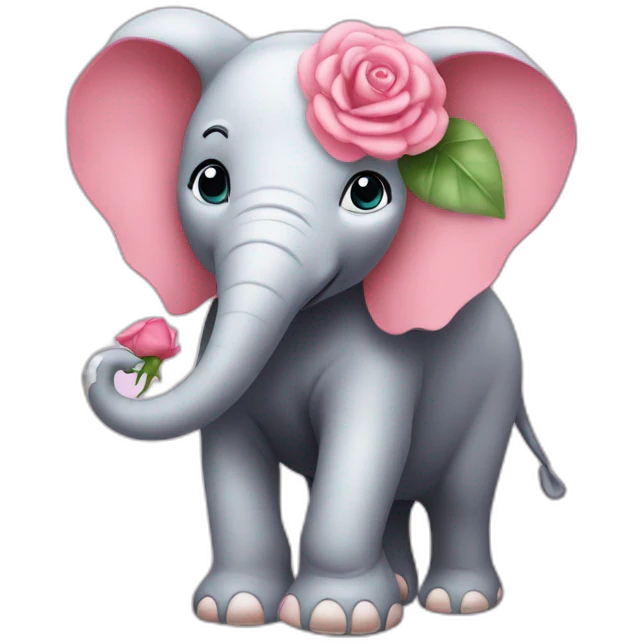 Éléphant rose  emoji