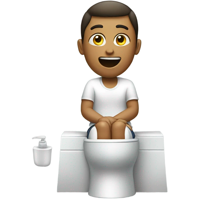 Using the bathroom emoji