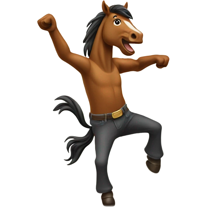 horse busting a move emoji