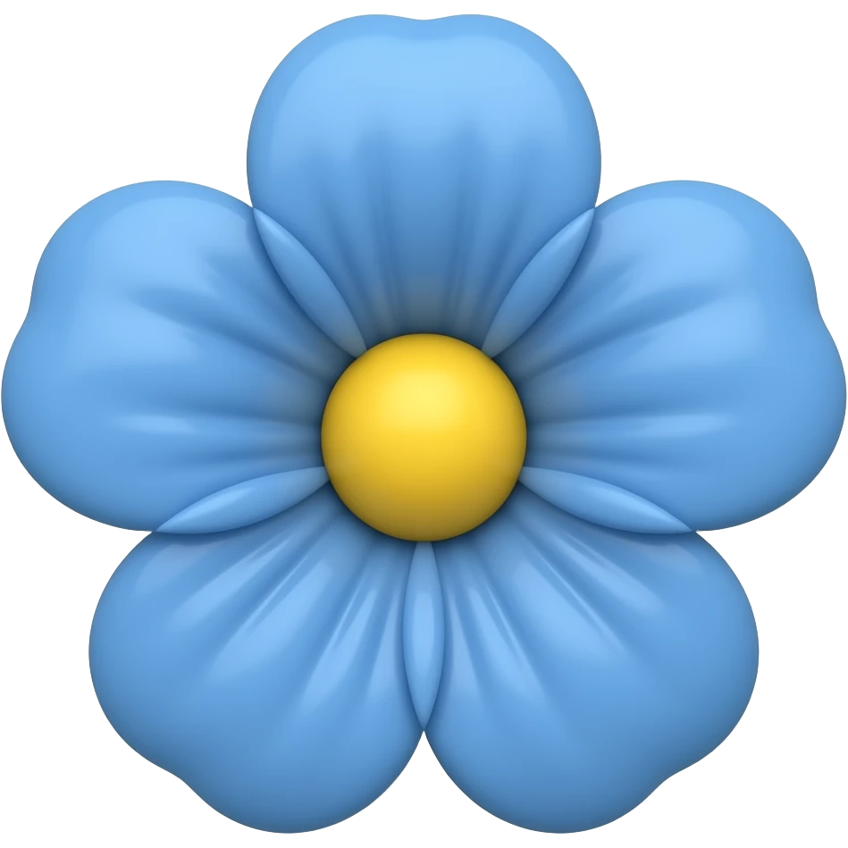 Flor azul emoji