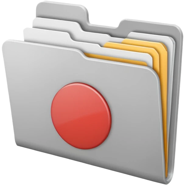 white and gray folder emoji