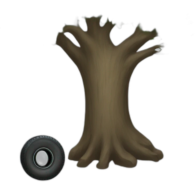 tree with a tire emoji