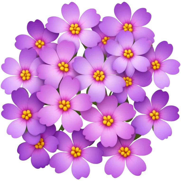 Purple and pink flowers small emoji