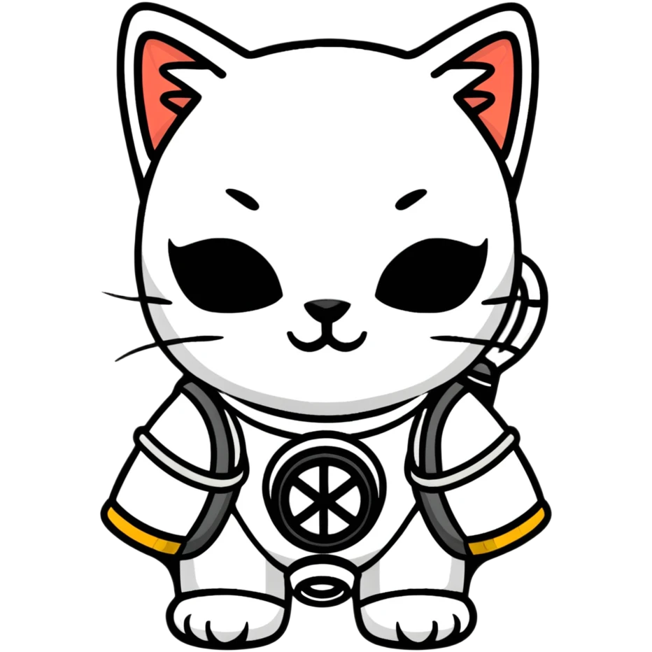 Cat wearing a gas mask emoji