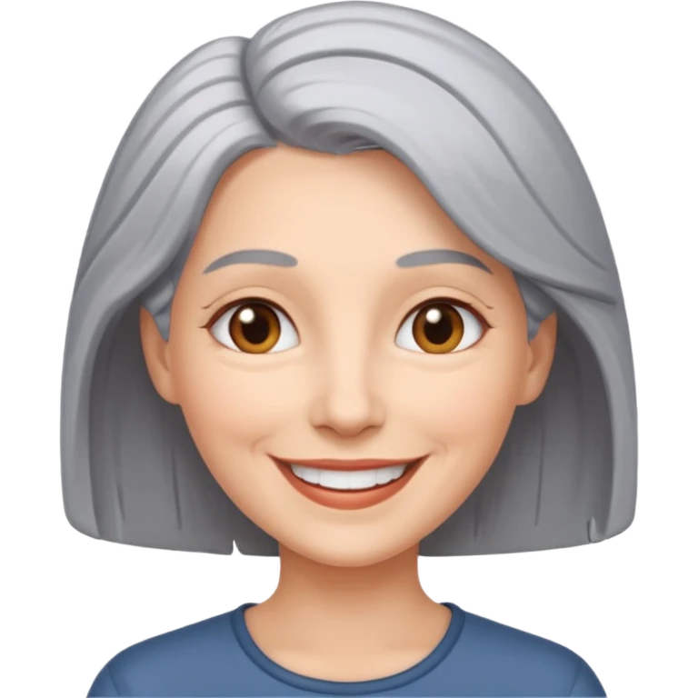 a woman with grey hair emoji