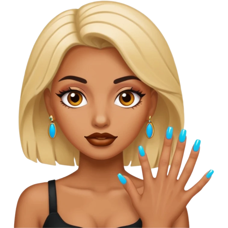 baddie with nails emoji