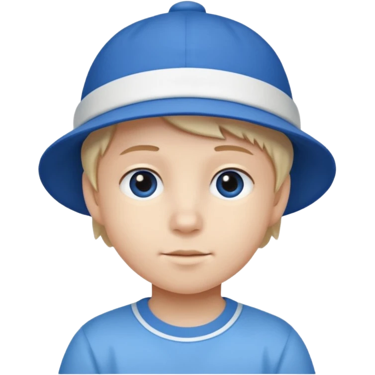 kid with blue and white hat emoji