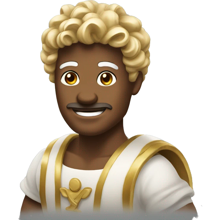 create a greek god emoji bring a bag of money emoji