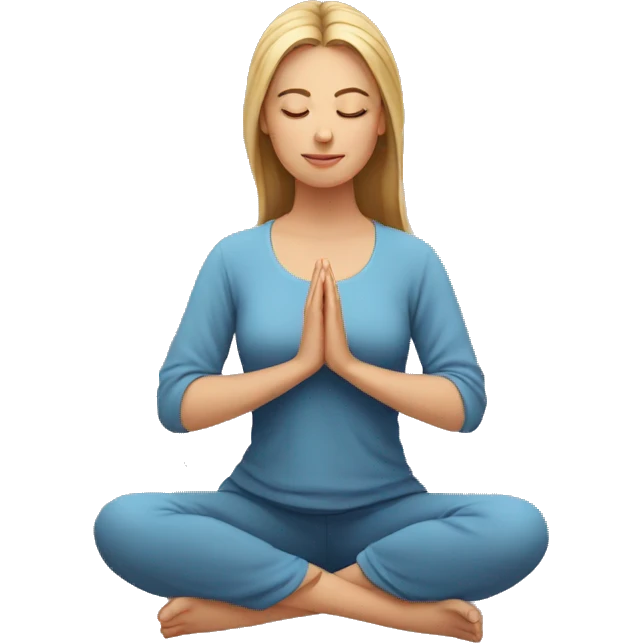 european woman meditating emoji