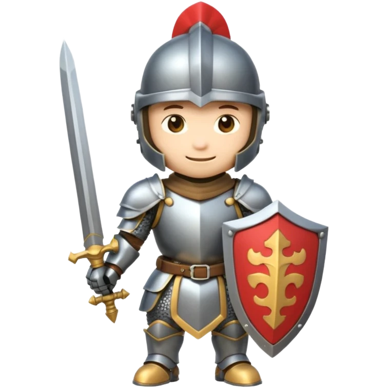 knight, no sword, chibi full body emoji
