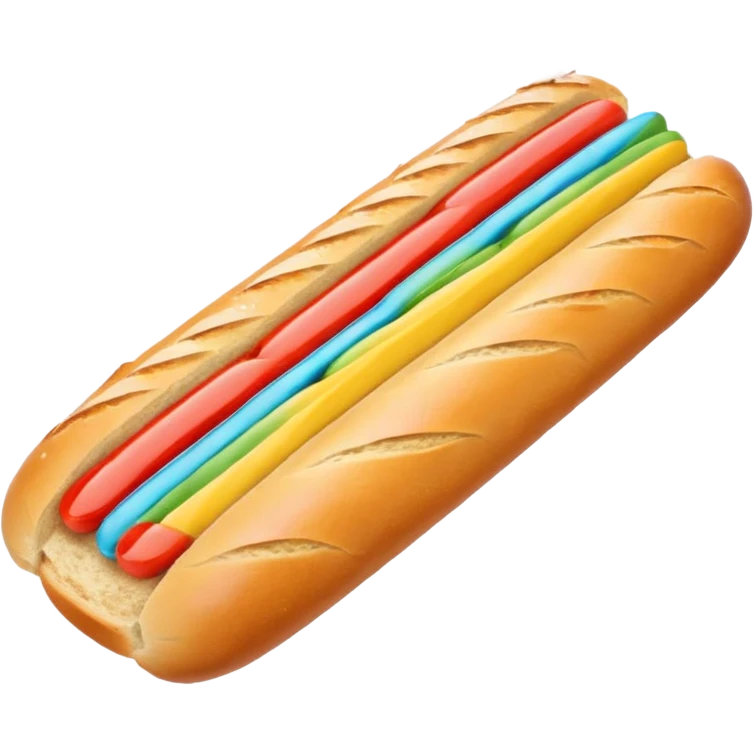 Rainbow baguette  emoji