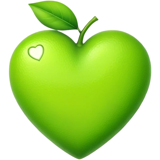 Lime color heart  emoji