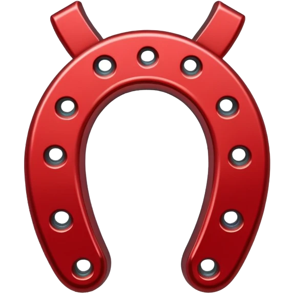clean mettalic red horseshoe magnet emoji