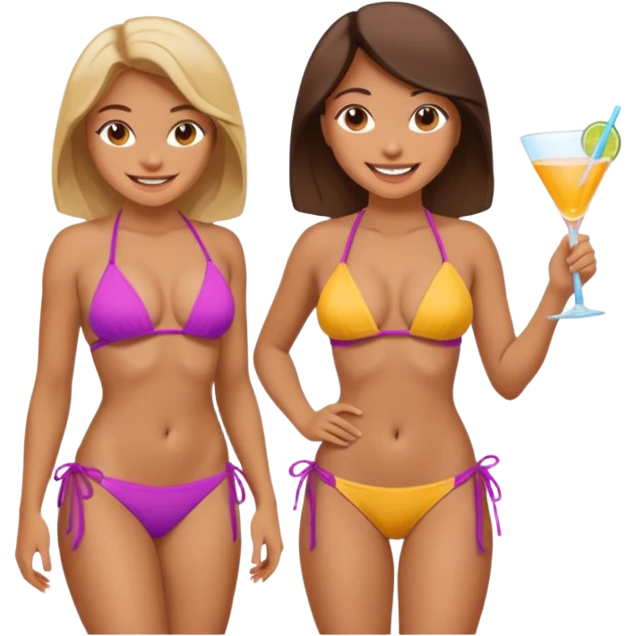 sexy girl in bikini string emoji