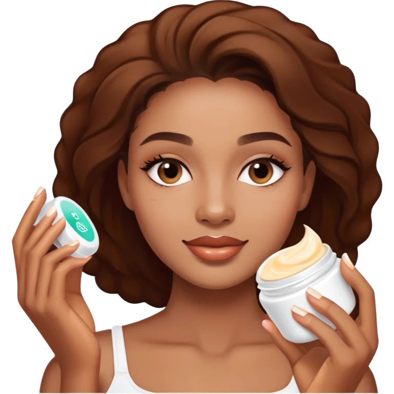 skin care cream application Simone Ashley emoji